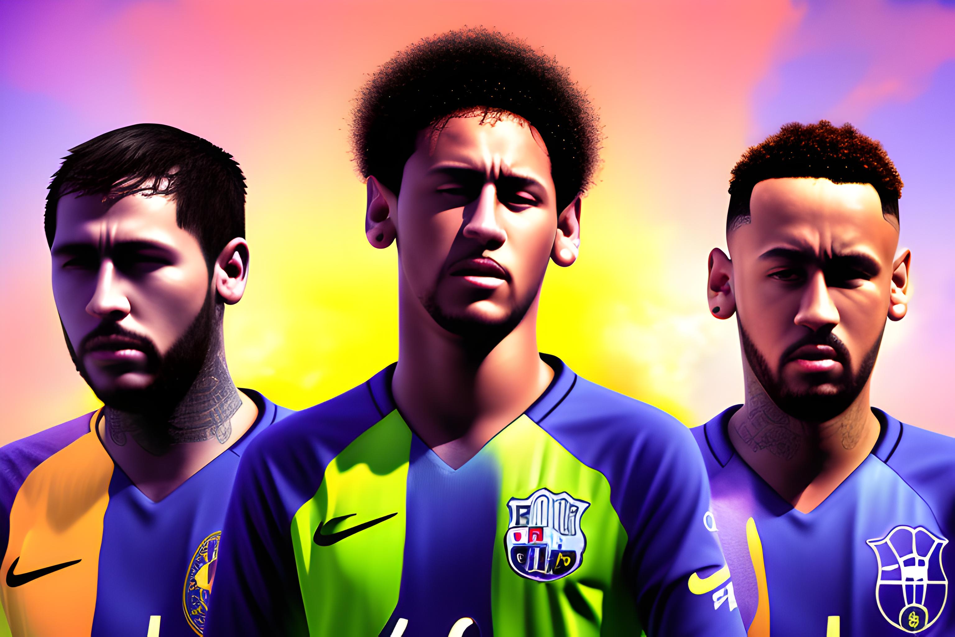 eu amo sol , mc kevin a cor azul e roxo  e tmb neymar  crie um walppaper em cima disso

